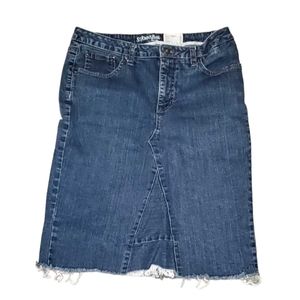 ST JOHNS BAY Blue Denim Jean Skirt Size 8